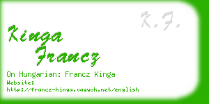 kinga francz business card